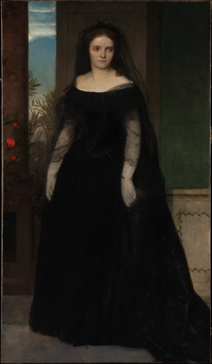 Portræt af skuespillerinden Fanny Janauschek af Arnold Böcklin