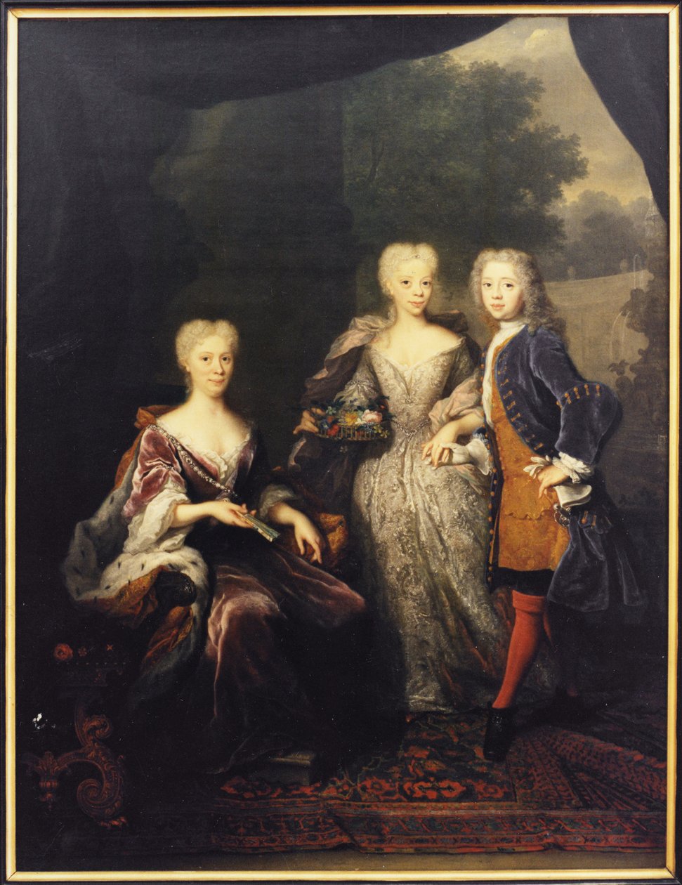 Marie Louise de Hesse Cassel, prinsesse af Orange med sine børn, Amelie d