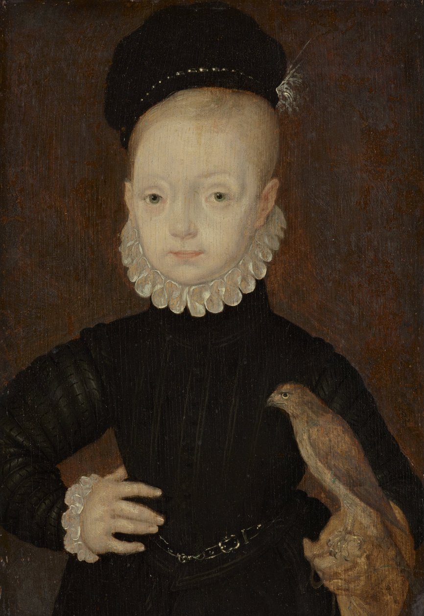 James VI og I, 1566 - 1625. Konge af Skotland 1567 - 1625. Konge af England og Irland 1603 - 1625 (Som dreng) af Arnold Bronckorst
