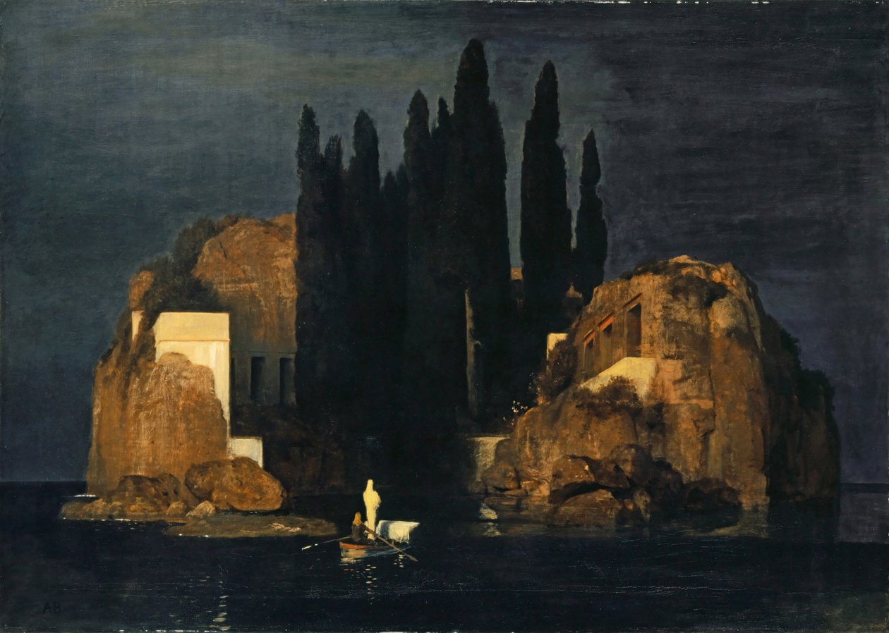 Tysk: Die Toteninsel De dødes ø af Arnold Böcklin