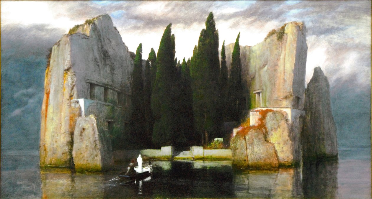 Tysk: Die Toteninsel De dødes ø af Arnold Böcklin