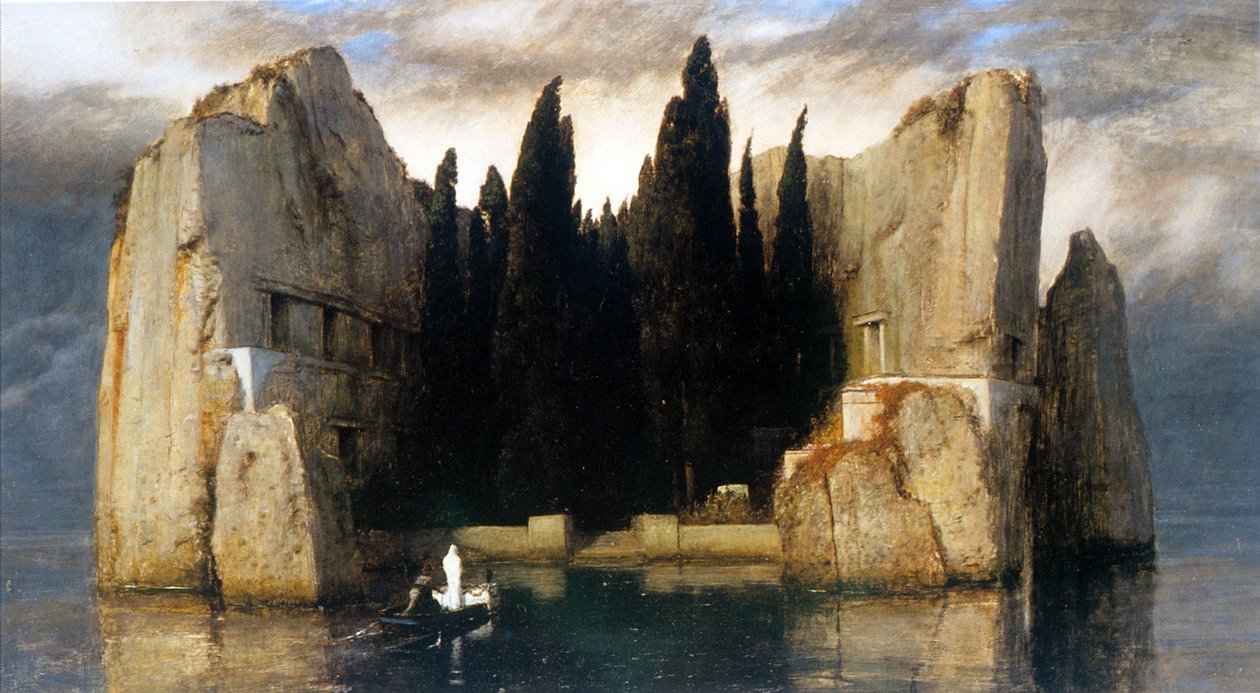 Tysk: Die Toteninsel De dødes ø af Arnold Böcklin