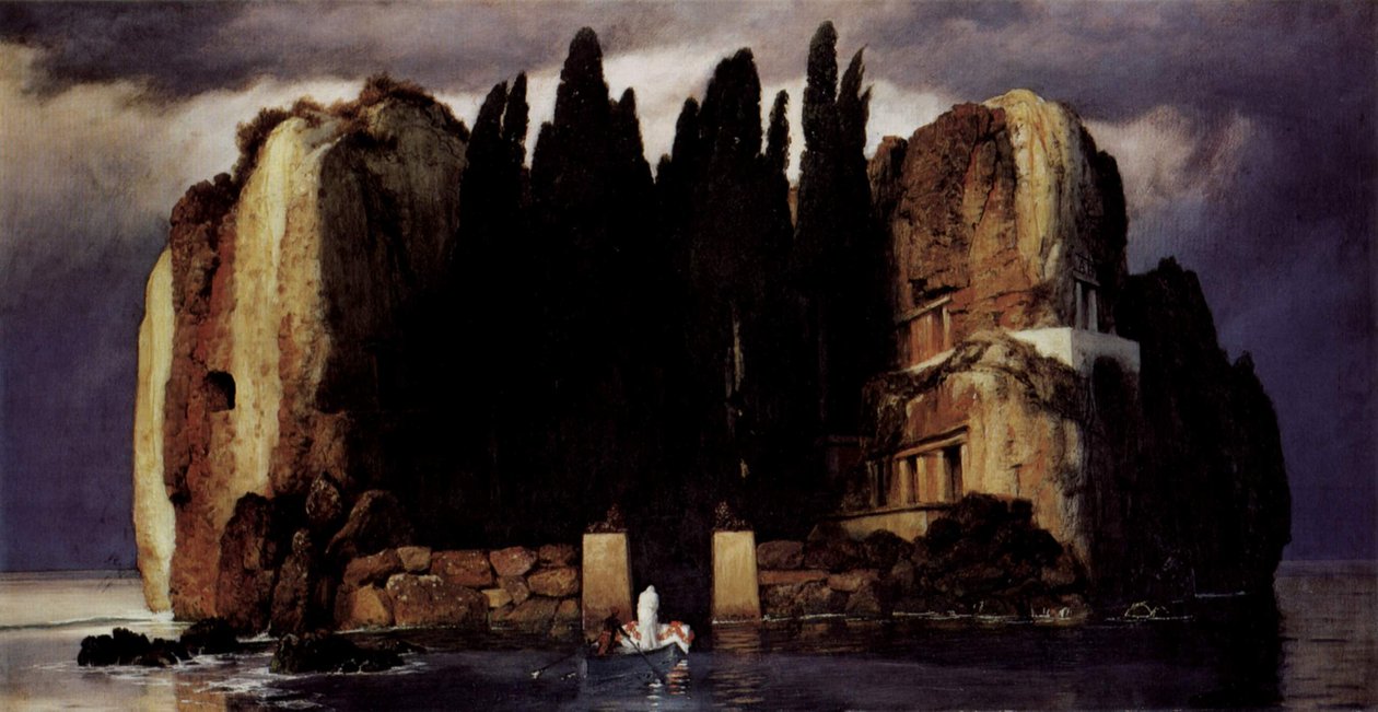 Tysk: Die Toteninsel De dødes ø af Arnold Böcklin