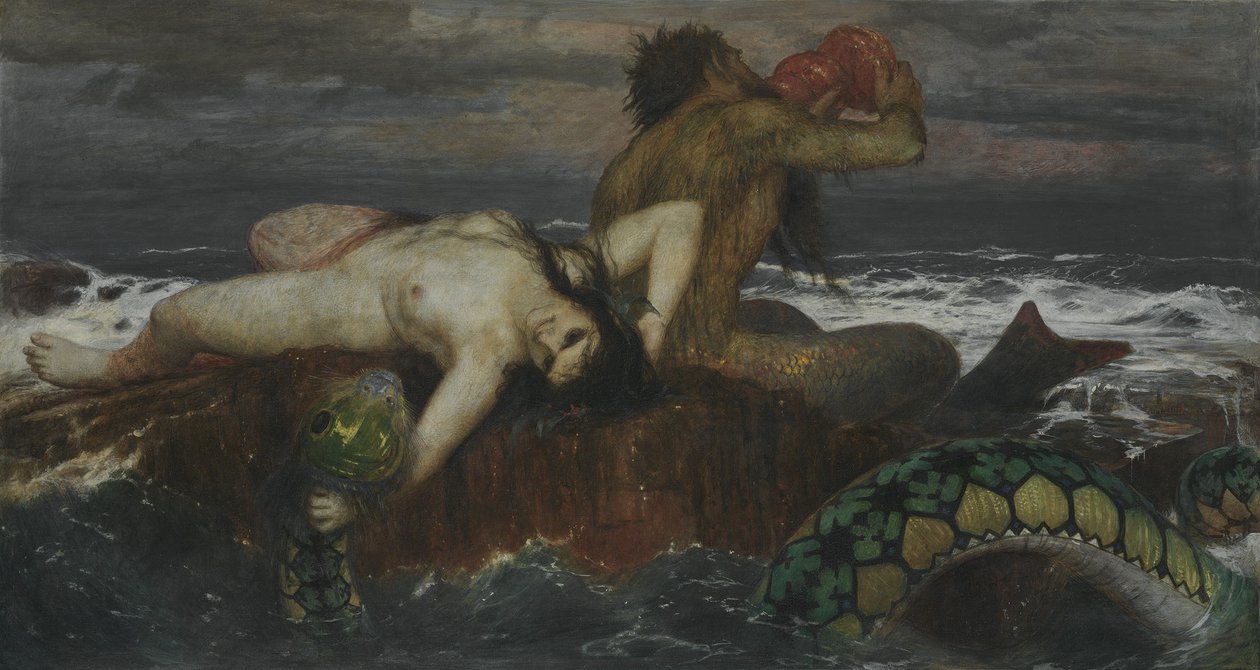 Tysk: Triton und Nereïde Triton og Nereide af Arnold Böcklin