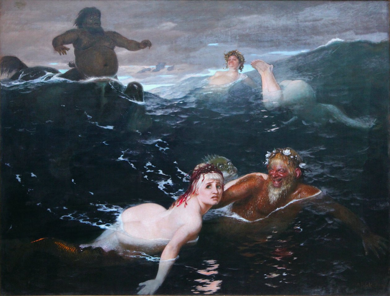 At lege i bølgerne af Arnold Böcklin