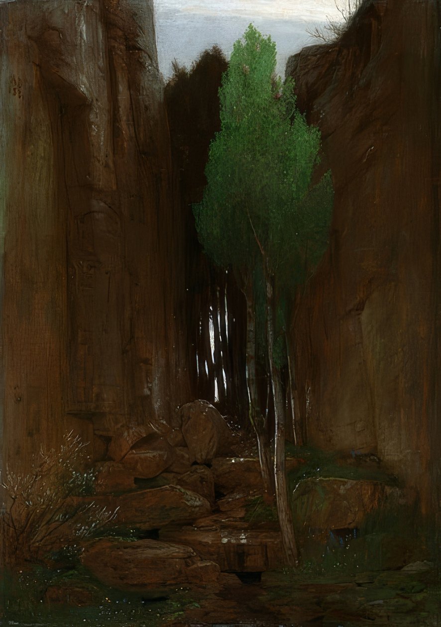 Kilde i en canyon. 1881 af Arnold Böcklin