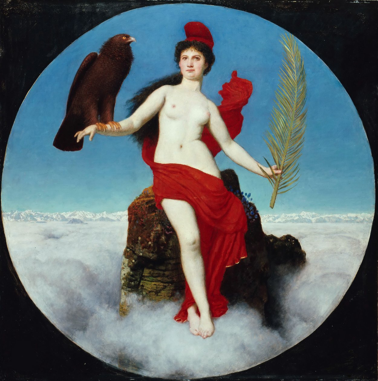 Friheden Helvetia, 1891. af Arnold Böcklin