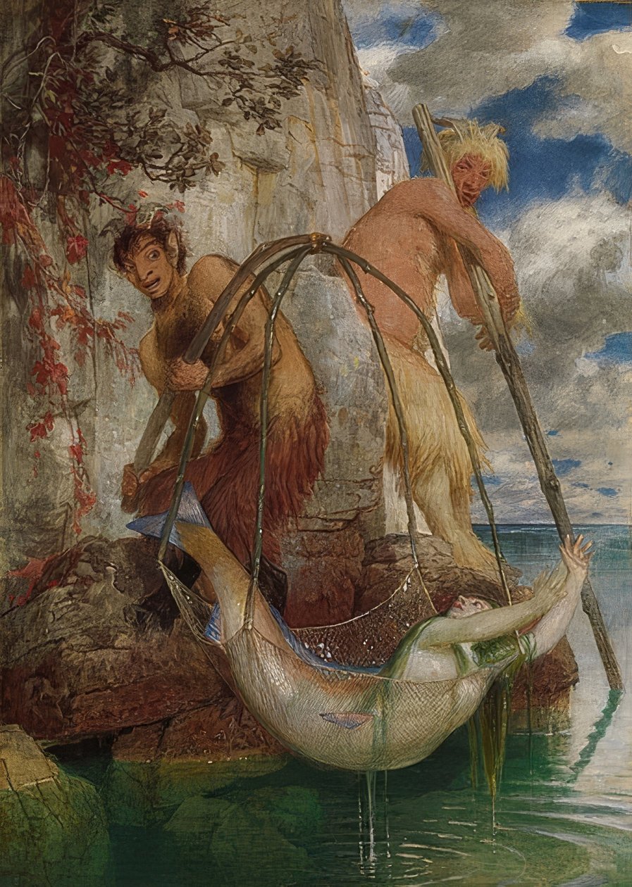 To fiskepaneler. 1874 af Arnold Böcklin