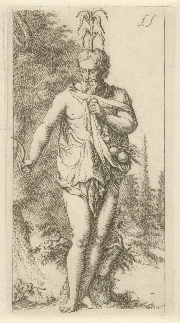 Priapus Scene med syndestatuer åbnet til tjeneste for malere, statueholdere osv. (serietitel) af Arnold Houbraken