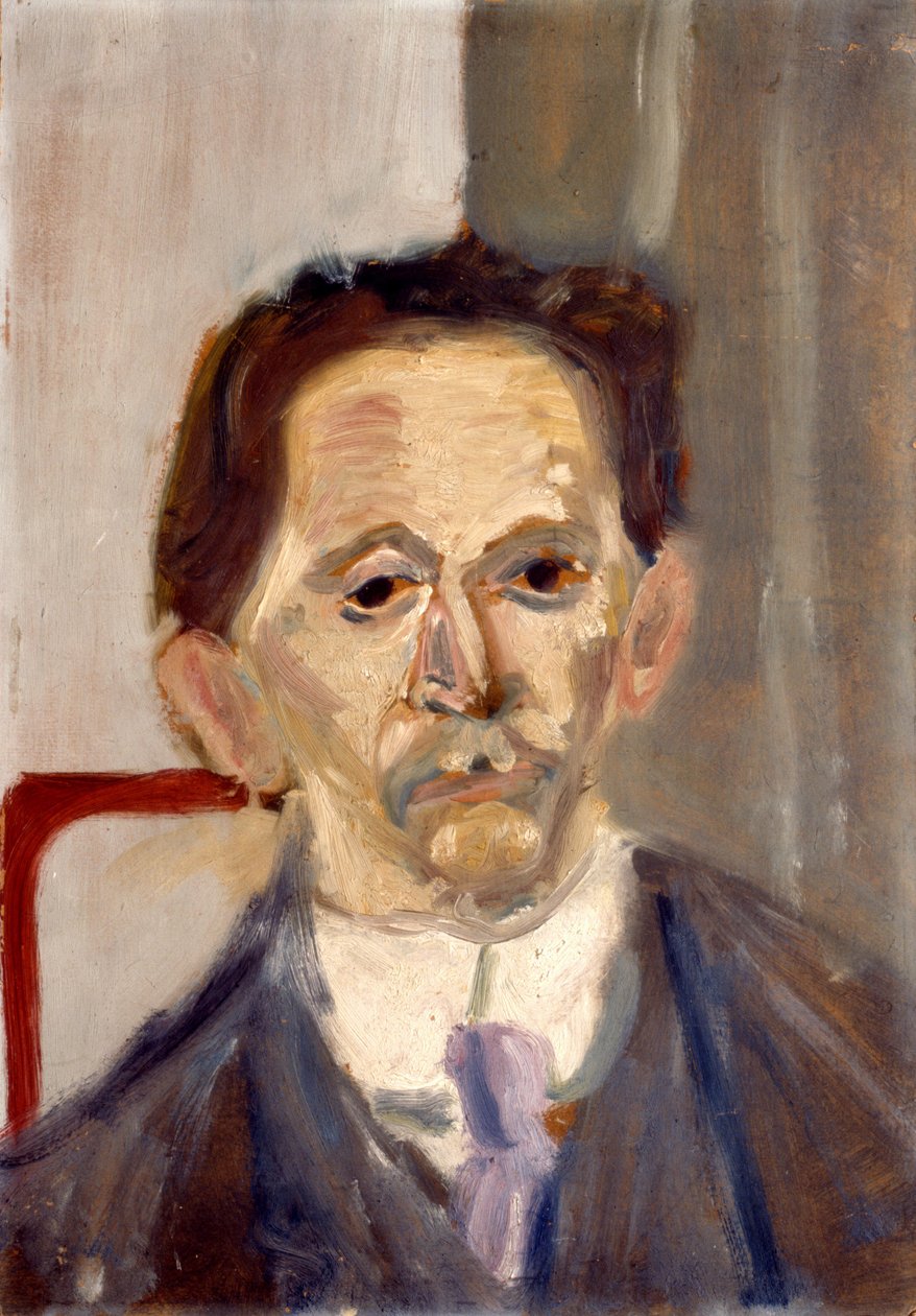 ZEMLINSKY, Alexander von - portræt af Arnold Schoenberg, olie på pap østrigsk komponist og dirigent af Arnold Schoenberg