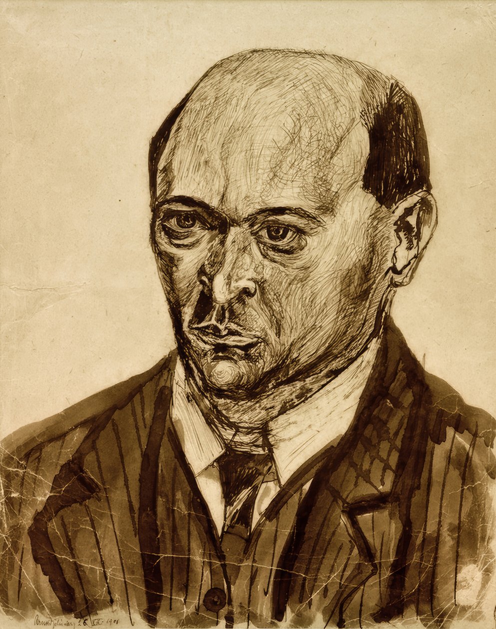 selvportræt af Arnold Schönberg