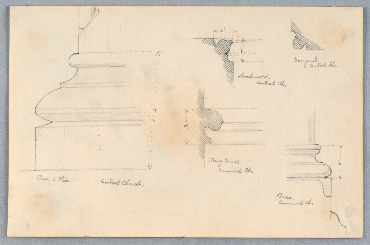 Arkitektoniske detaljer af Arnold William Brunner