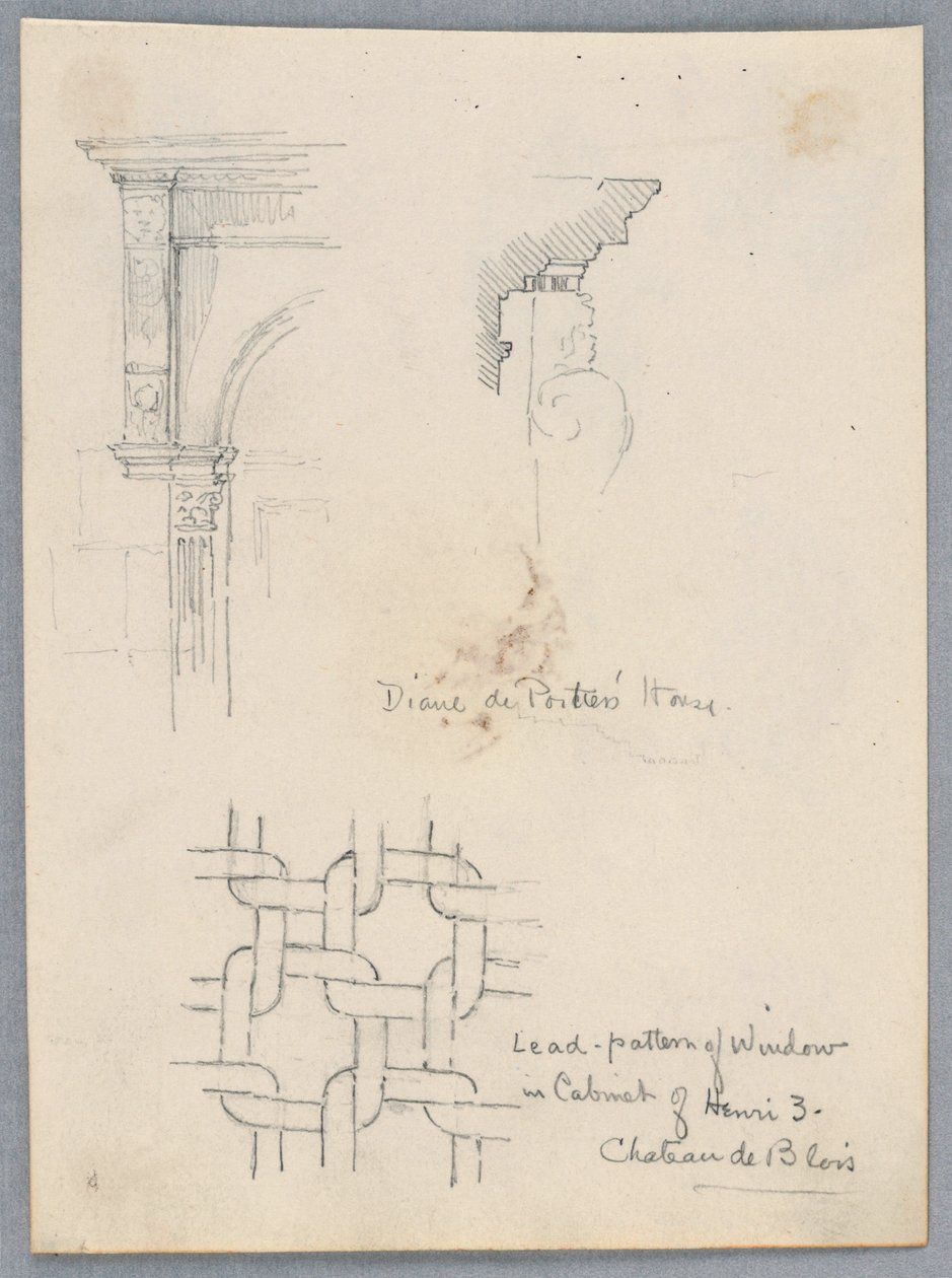 Arkitektoniske detaljer Fra huset til Diane de Poitiers af Arnold William Brunner