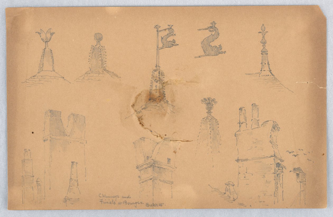 Arkitektoniske detaljer fra Bourges af Arnold William Brunner