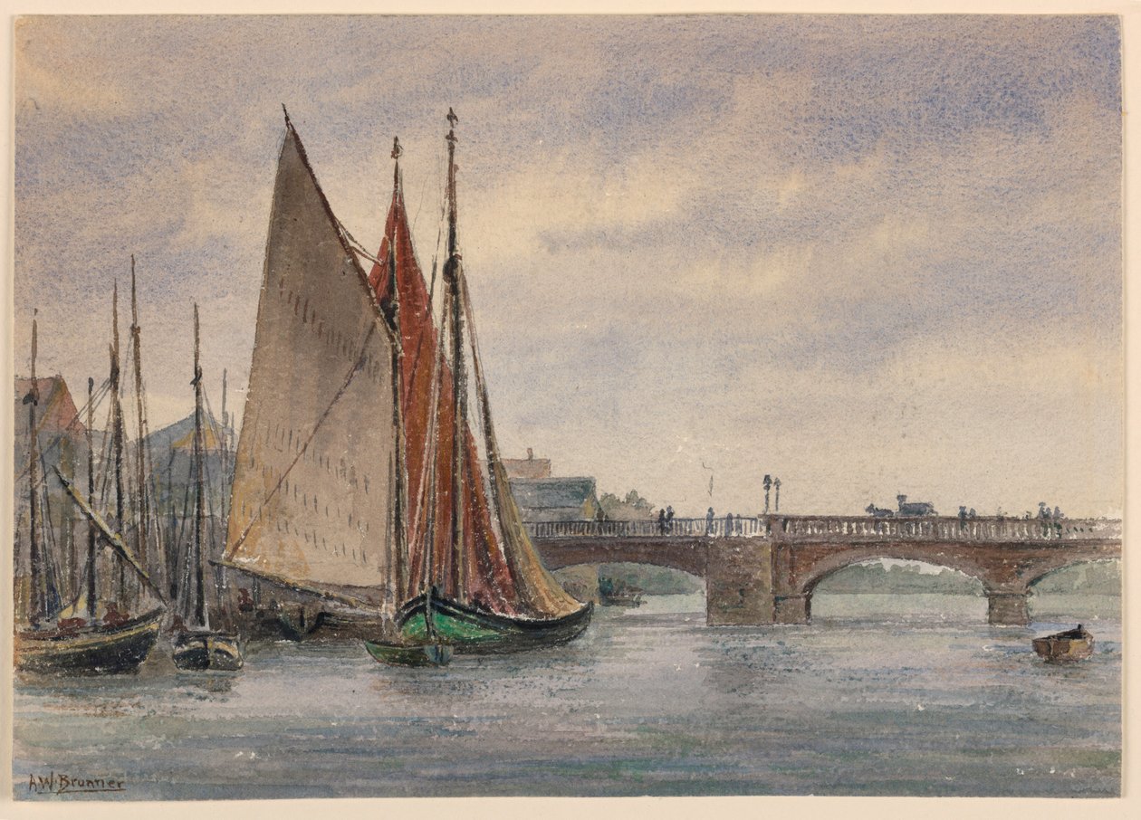 Både i Trouville af Arnold William Brunner