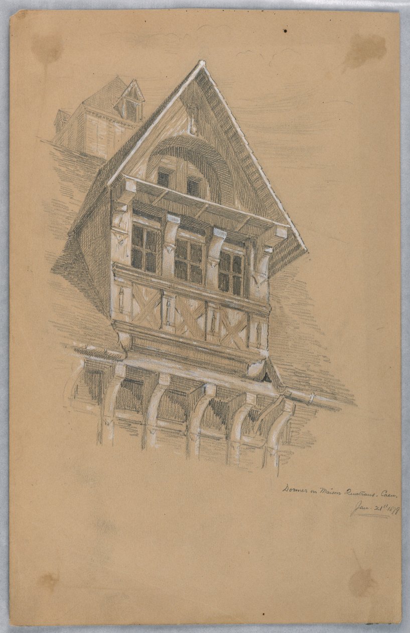 Dormer på Maison des Quatrans, Caen af Arnold William Brunner