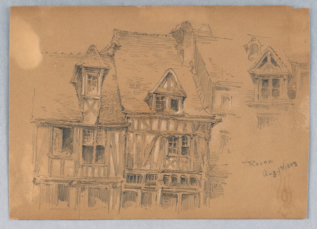Huse i Rouen af Arnold William Brunner