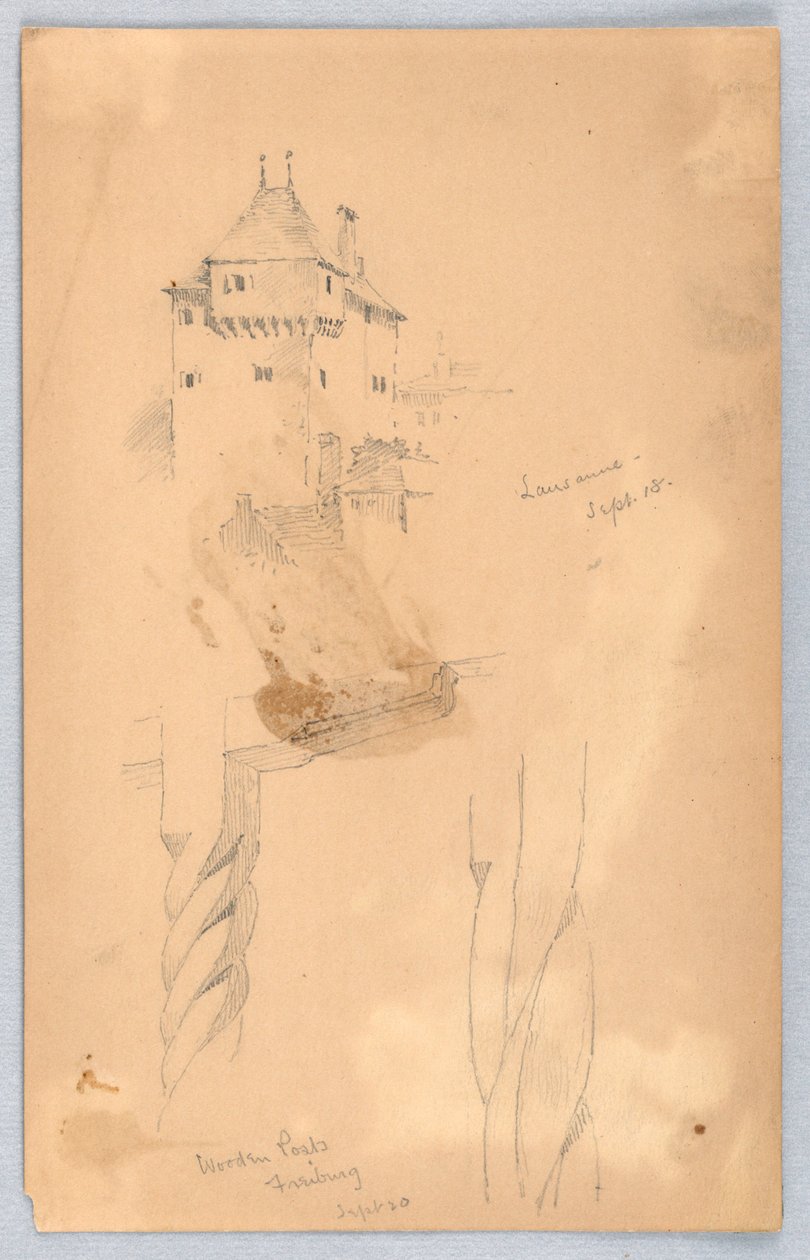 Skitser ved Lausanne af Arnold William Brunner