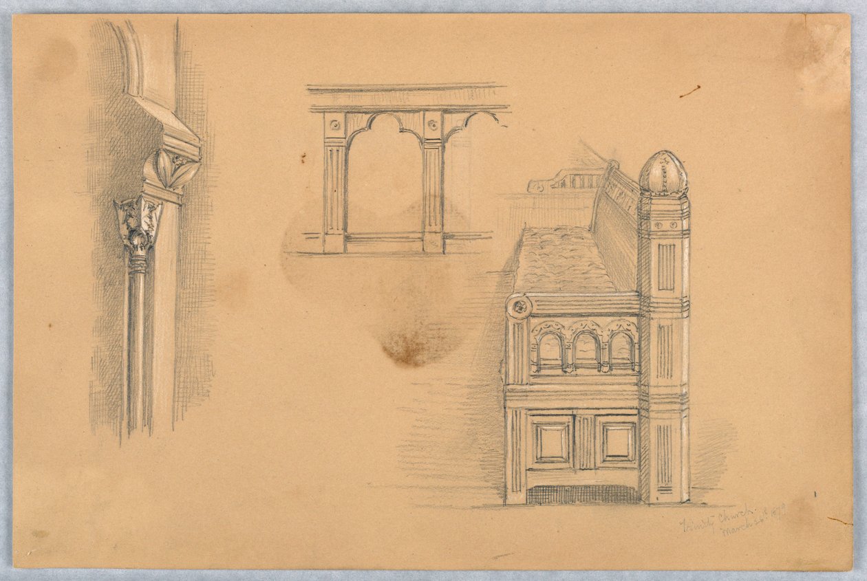 Skitser i Trefoldighedskirken af Arnold William Brunner