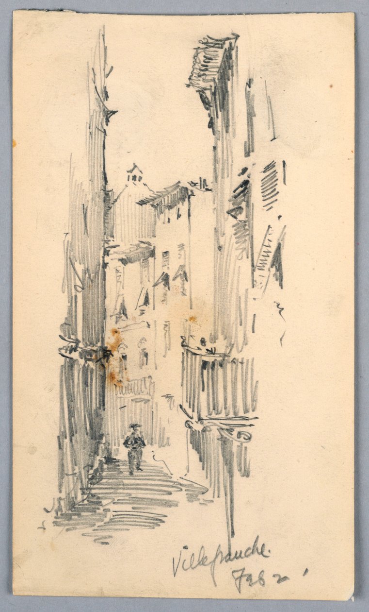 Gade i Villefranche af Arnold William Brunner
