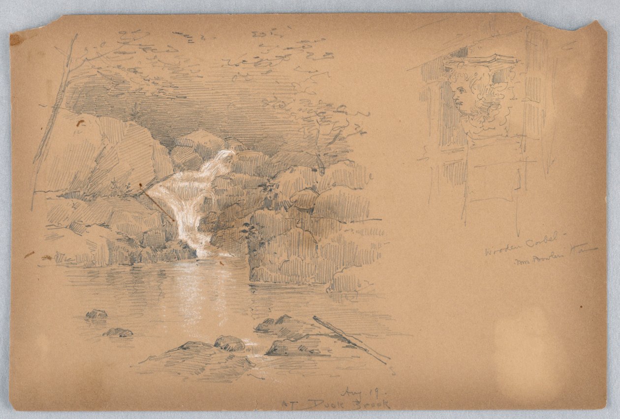 To Skitser, Corbel og Vandfald af Arnold William Brunner