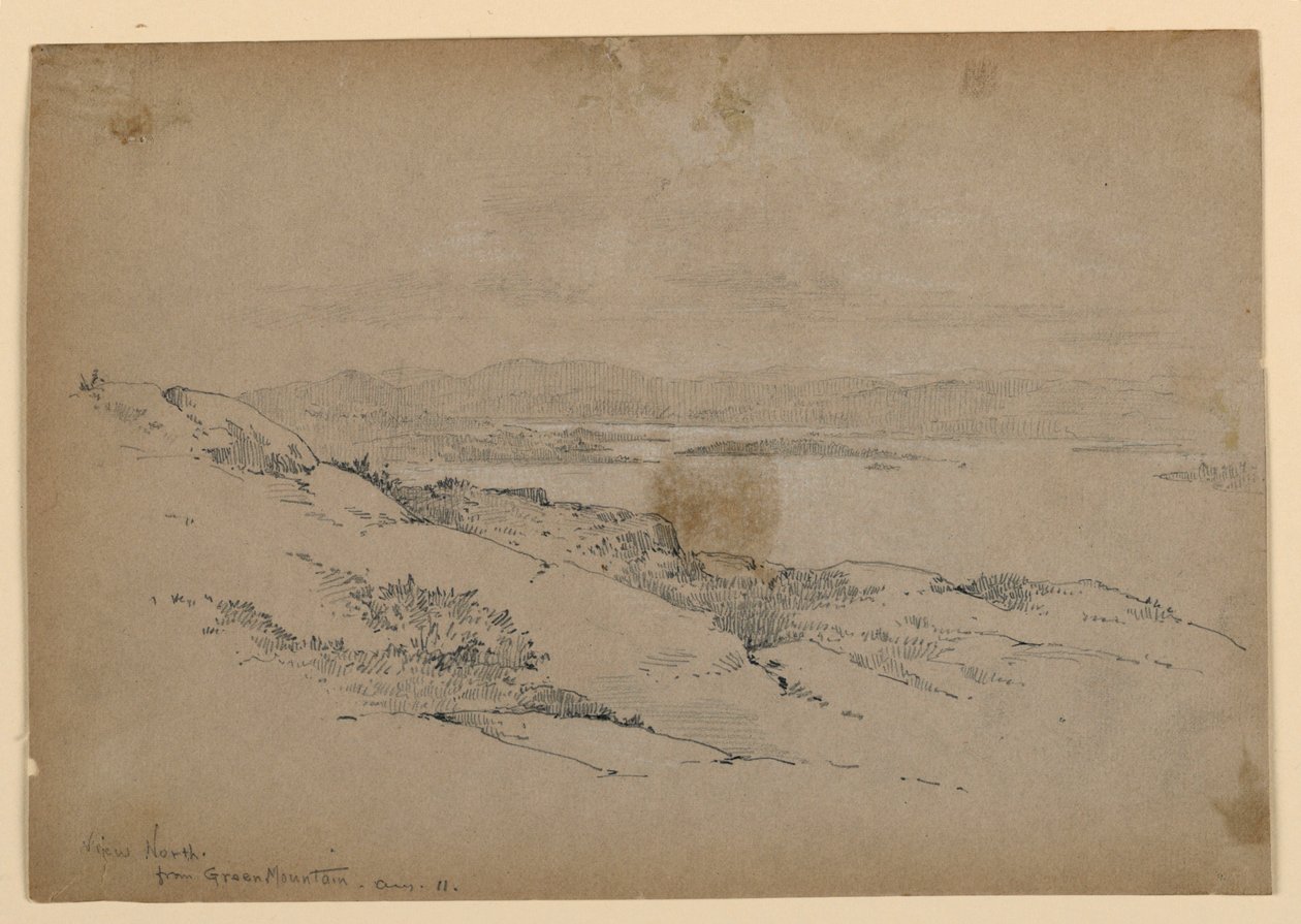 Udsigt mod nord fra Green Mountain af Arnold William Brunner