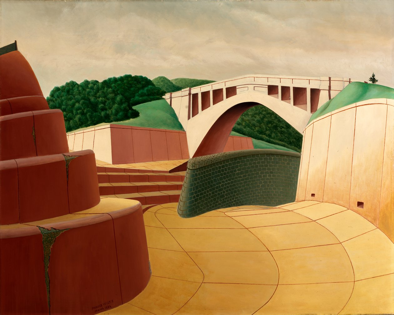 Spillway, Ashokan Dam, 1934. af Arnold Wiltz