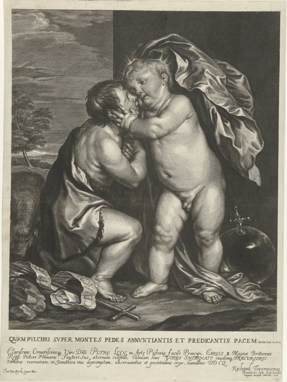 Kristusbarn og Johannes Døberen af Arnold de Jode