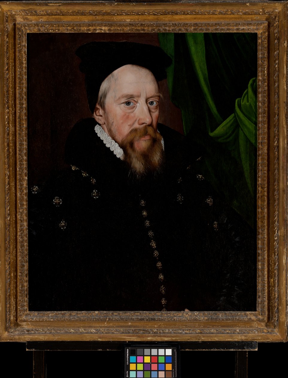 William Cecil, Lord Burghley (1520-1598), ca. 1575 (olie på panel) af Arnold von (by or after) Brounckhorst
