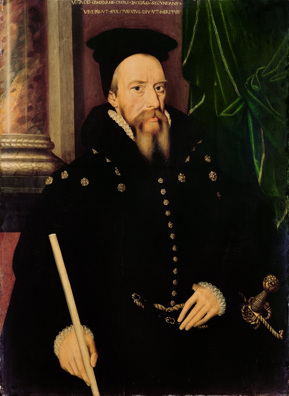 Portræt af William Cecil, 1. Baron Burghley (1520-98) Lord High Treasurer af Arnold von Brounckhorst
