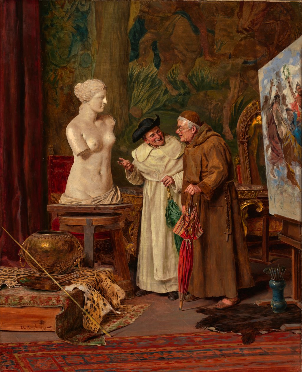 I atelieret før 1887. af Arnoldo Tamburini