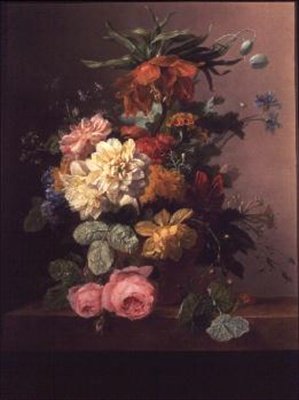 Stilleben af blomster (par til 63509) af Arnoldus Bloemers