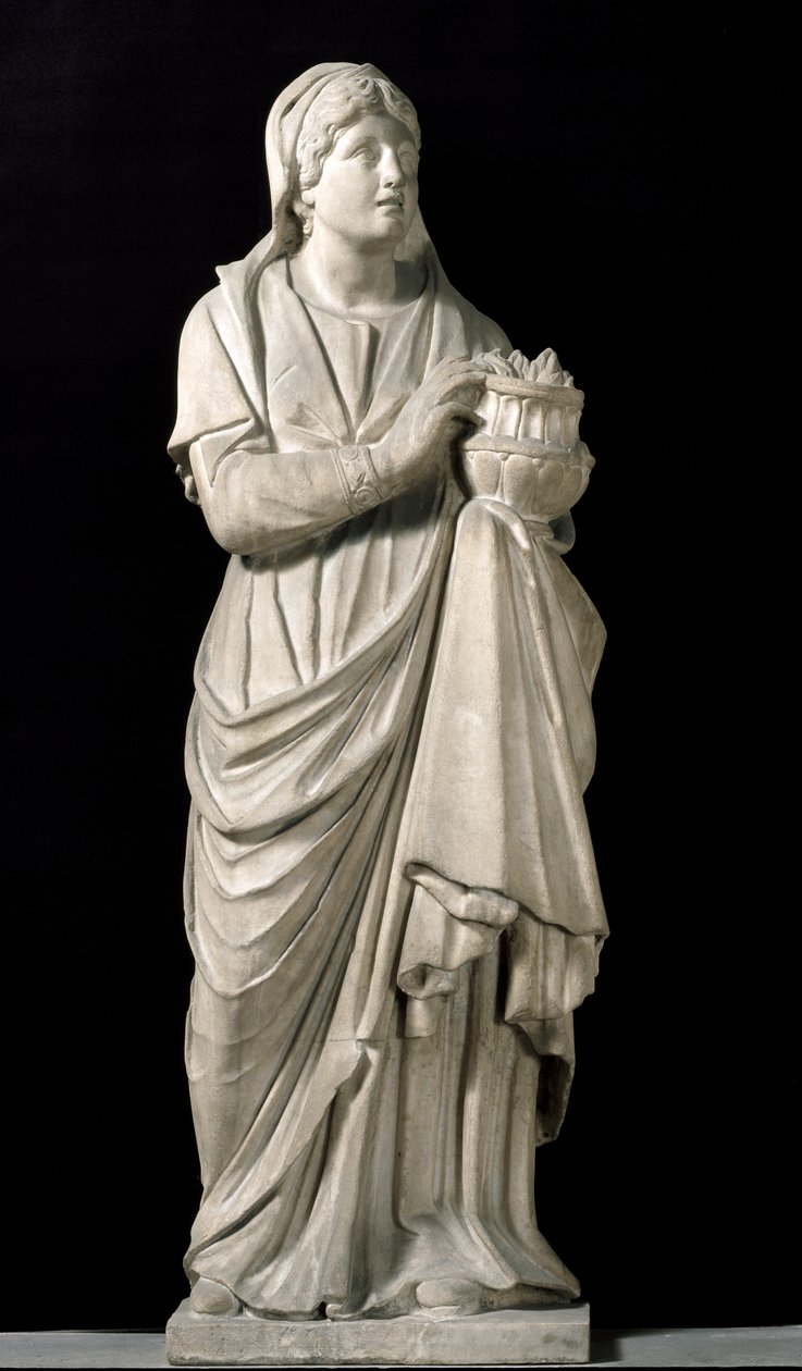 Saint Reparata, fra den oprindelige facade. Marmor skulptur af Arnolfo di Cambio