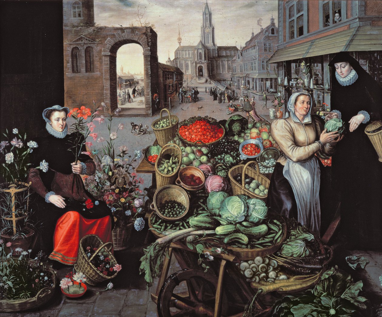 Grøntsags- og blomstermarked af Arnout de Muyser