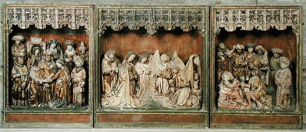 Altertavle, fra Kalkar, Nedre Rhinen, ca. 1483 (polykromt træ) af Arnt von Zwolle