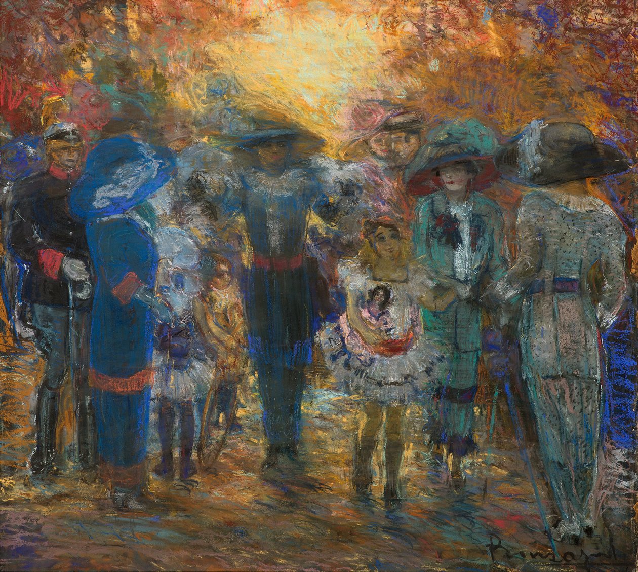 Mondanity, ca. 1911 (blandet medier på papir) af Aroldo Bonzagni