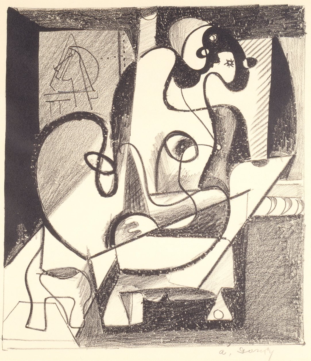 Maler og model (Skabelseskammeret) af Arshile Gorky