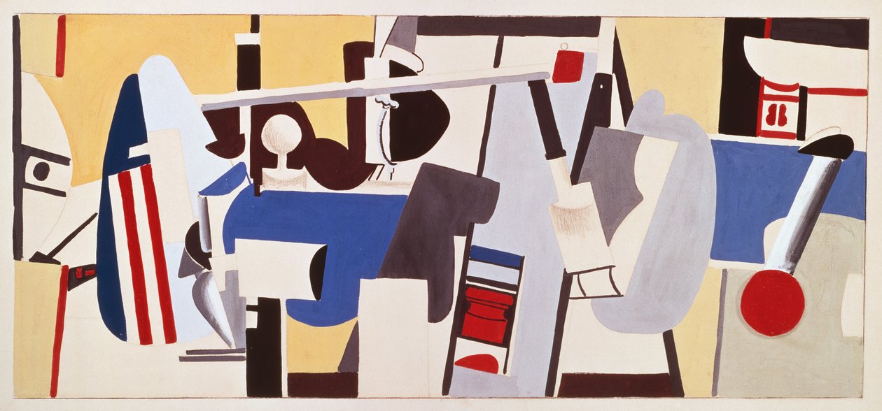 Undersøgelse til vægmaleri for Administration Building, Newark Airport, New Jersey af Arshile Gorky