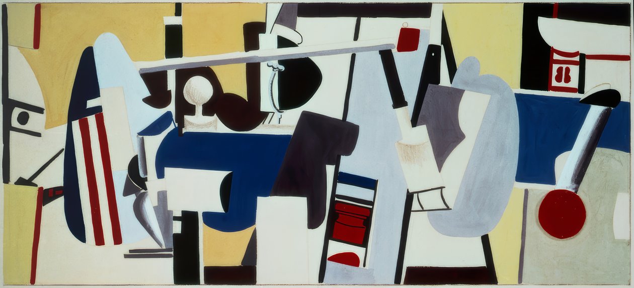 Undersøgelse til vægmaleri for Administration Building, Newark Airport, New Jersey af Arshile Gorky