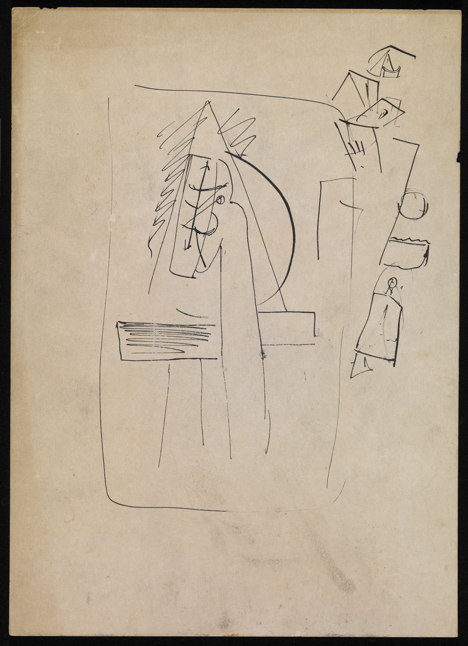 Uden titel (pen og blæk på papir) af Arshile Gorky