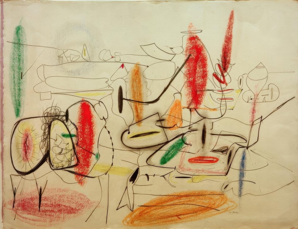 Uden titel – Studie til maleri af Arshile Gorky