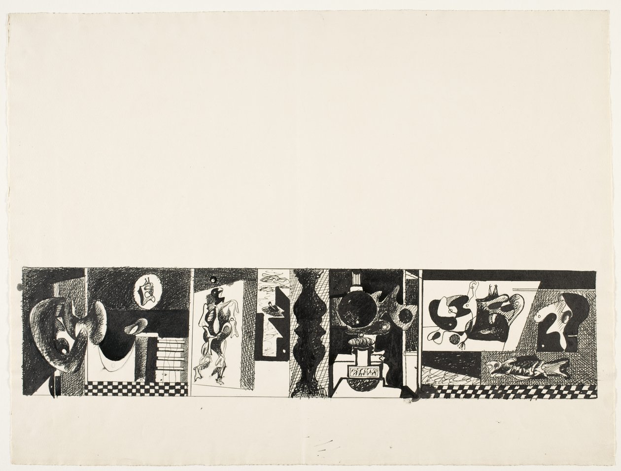 Uden titel, ca. 1931/32 (pen og blæk over grafitblyant) af Arshile Gorky
