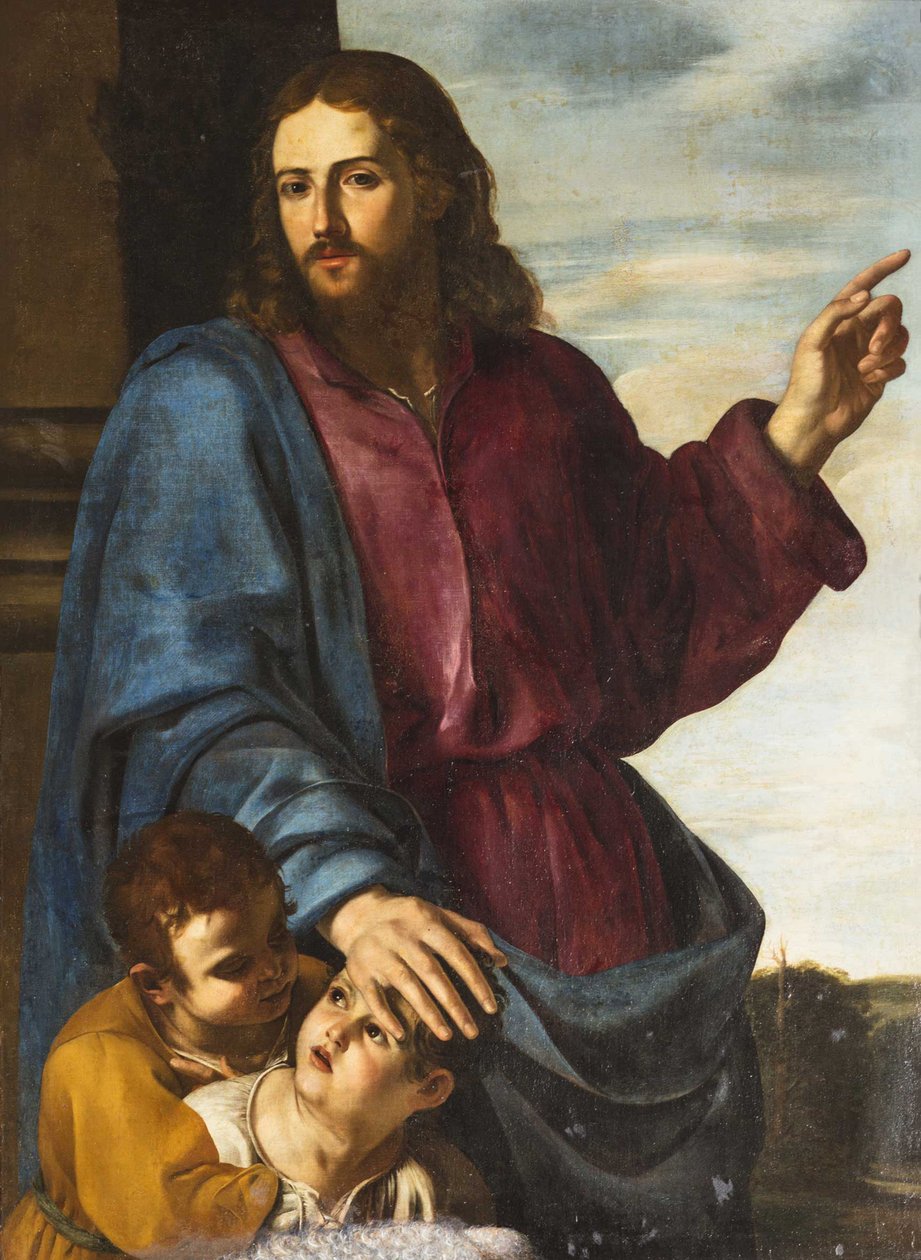 Kristus velsigner børnene Lad de små børn komme til mig, ca. 1629-1630. af Artemisia Gentileschi