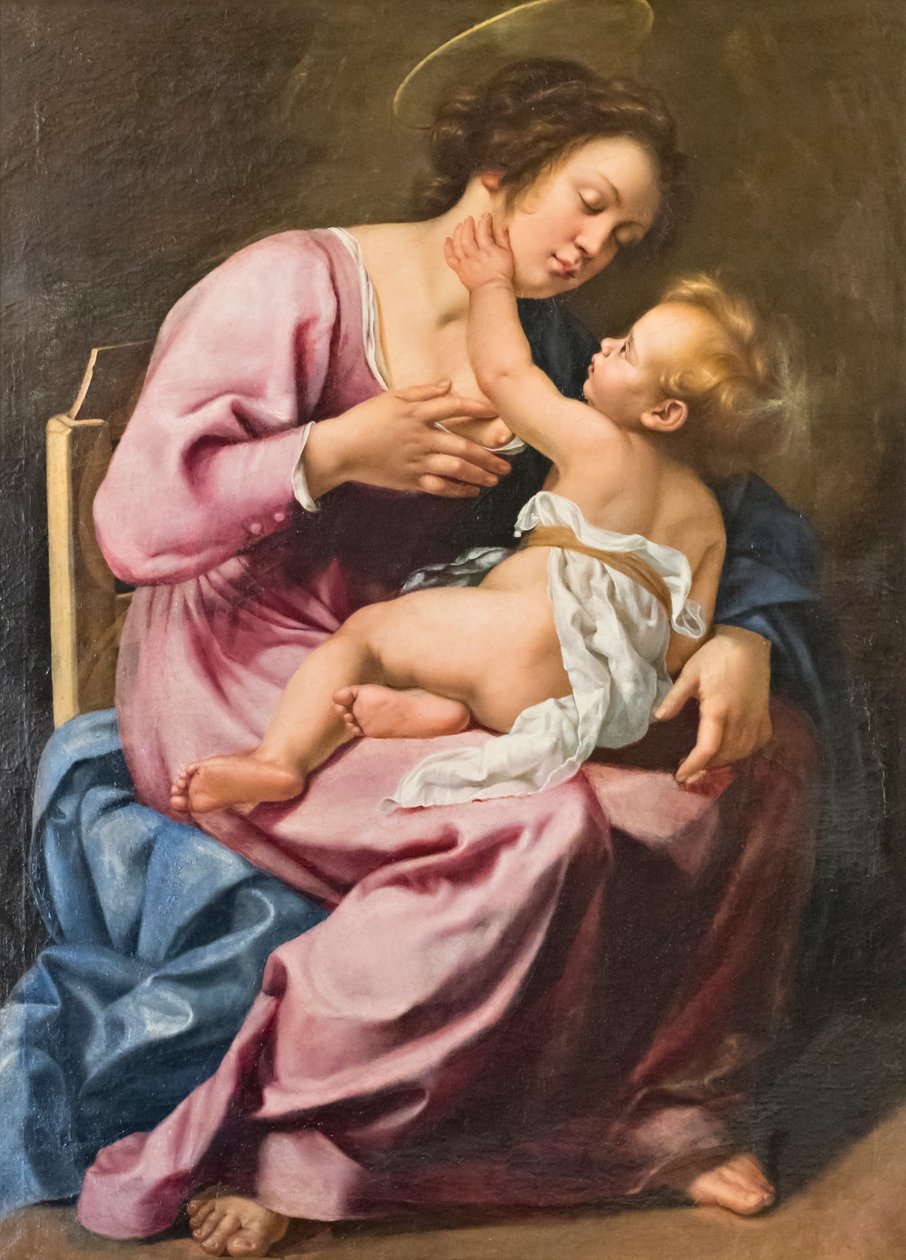 Madonna ammende Jesusbarn af Artemisia Gentileschi