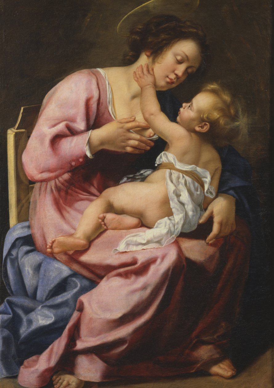 Madonna, der ammer barnet af Artemisia Gentileschi