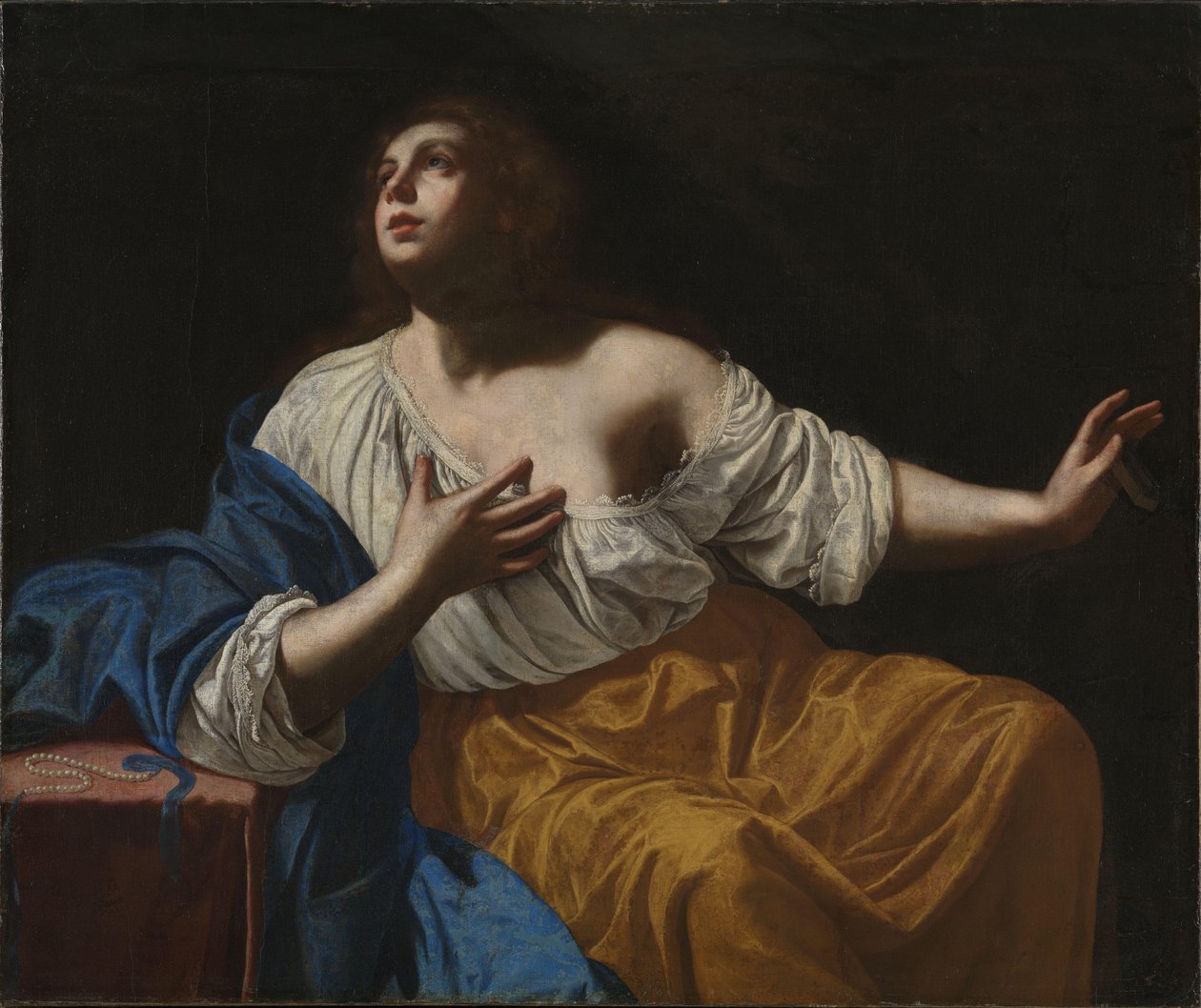 Mary Magdalene Penitent, ca. 1640 (olie på lærred) af Artemisia Gentileschi