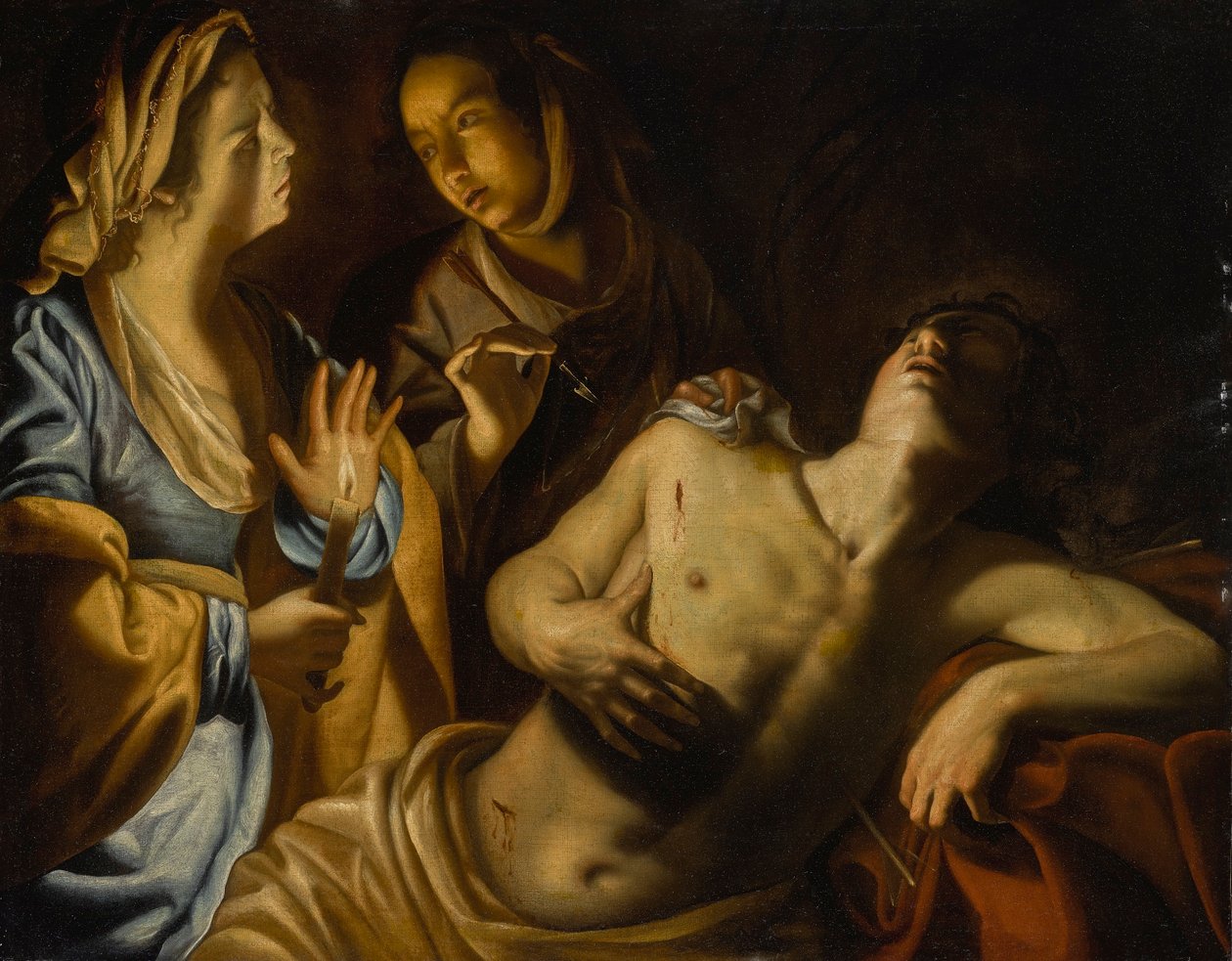 Sankt Sebastian plejet af Sankt Irene af Artemisia Gentileschi