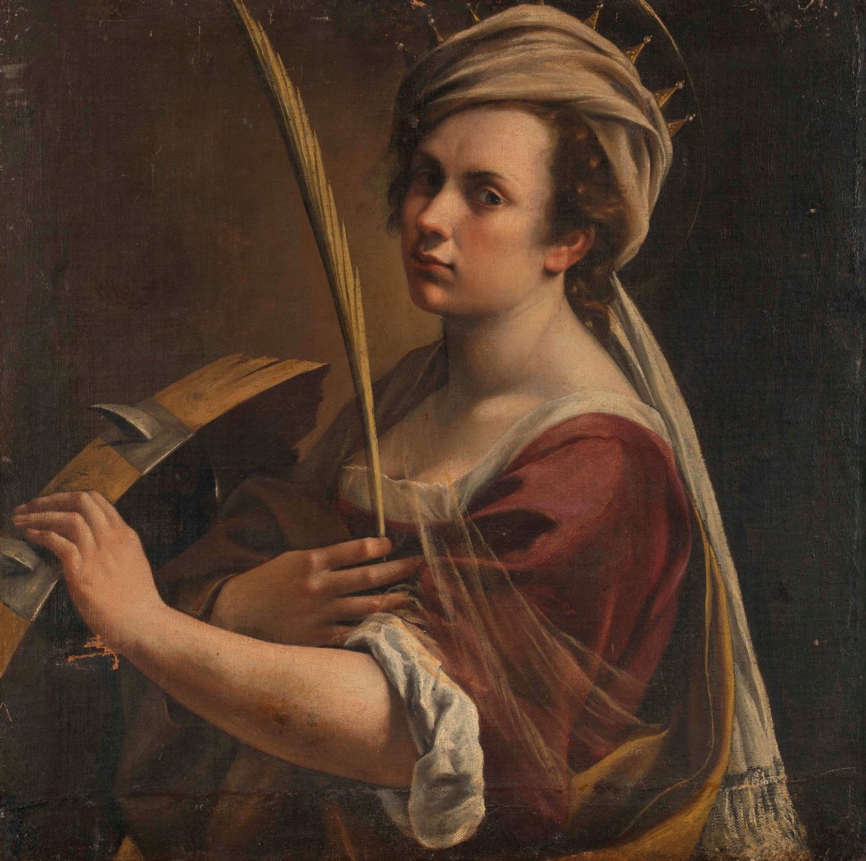 Selvportræt som den hellige Katarina af Alexandria af Artemisia Gentileschi