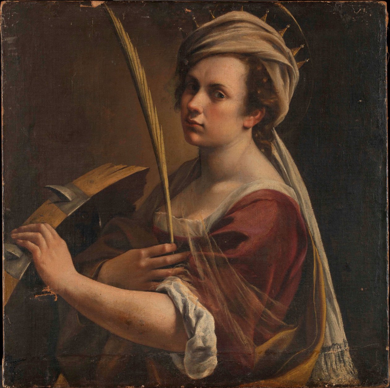 Selvportræt som Saint Catherine of Alexandria, ca 1616. af Artemisia Gentileschi