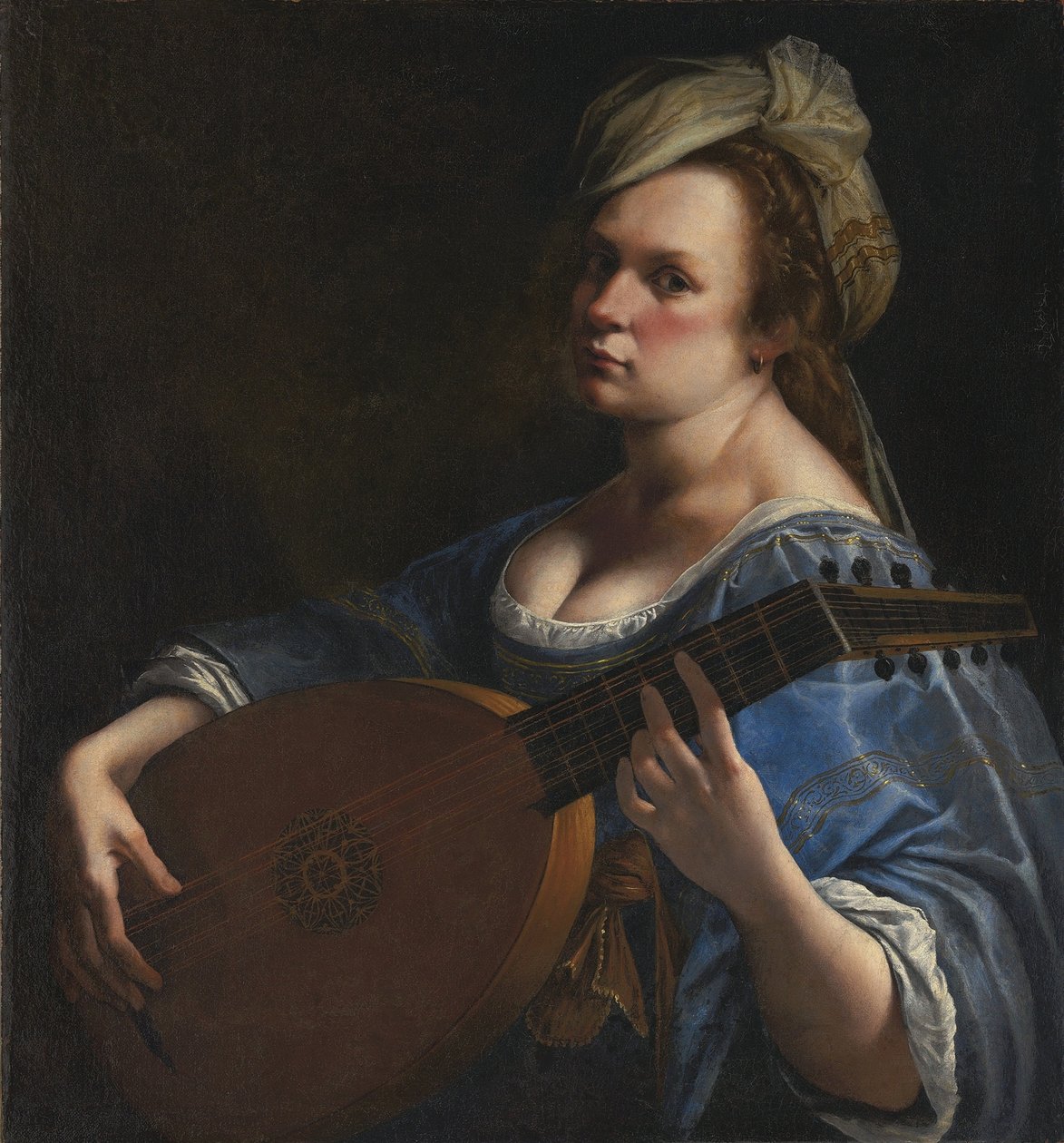 Selvportræt som lutspiller af Artemisia Gentileschi